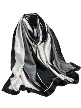 Scarf for Women Satin Scarves 70.8" x 35.4" | Lightweight, Silky, Shawl